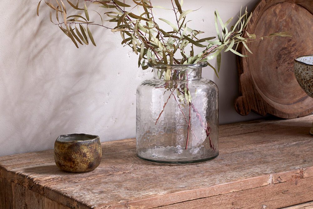 Akra Recycled Glass Vase - Clear