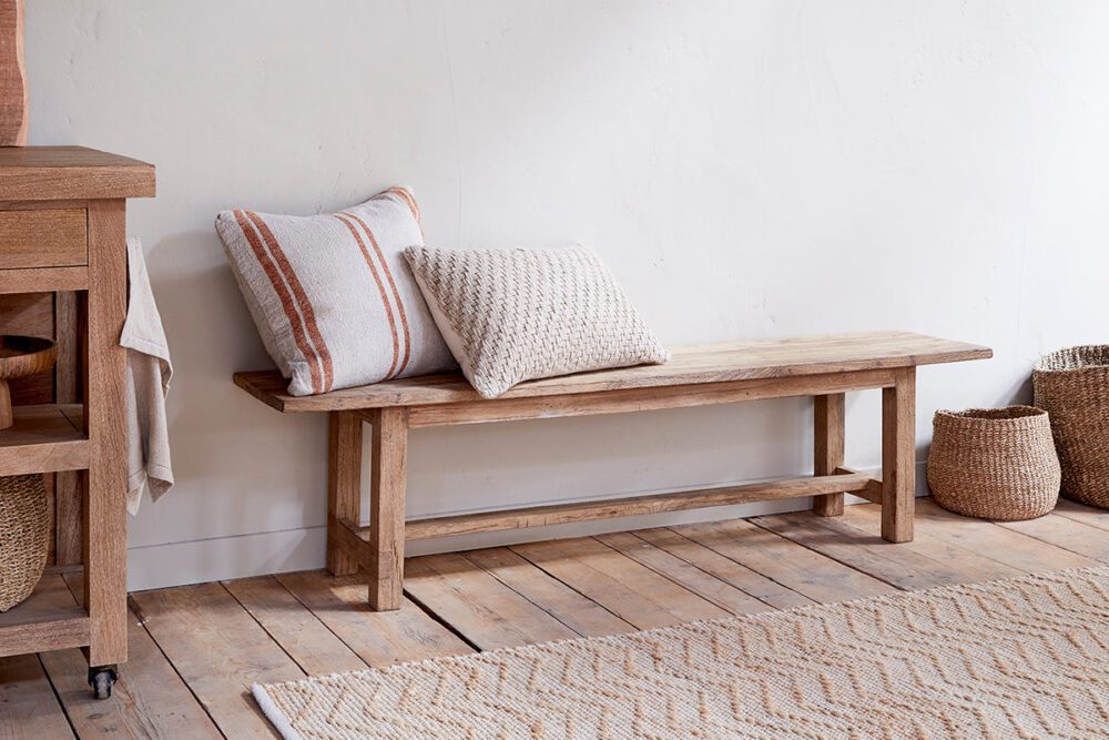 Fioni Reclaimed Wood Bench - Natural- Small