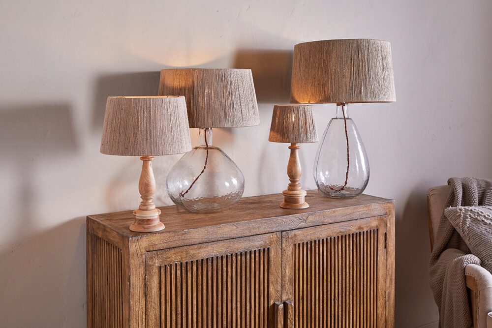 Tiwa Woven Jute Lampshade - Natural- Small