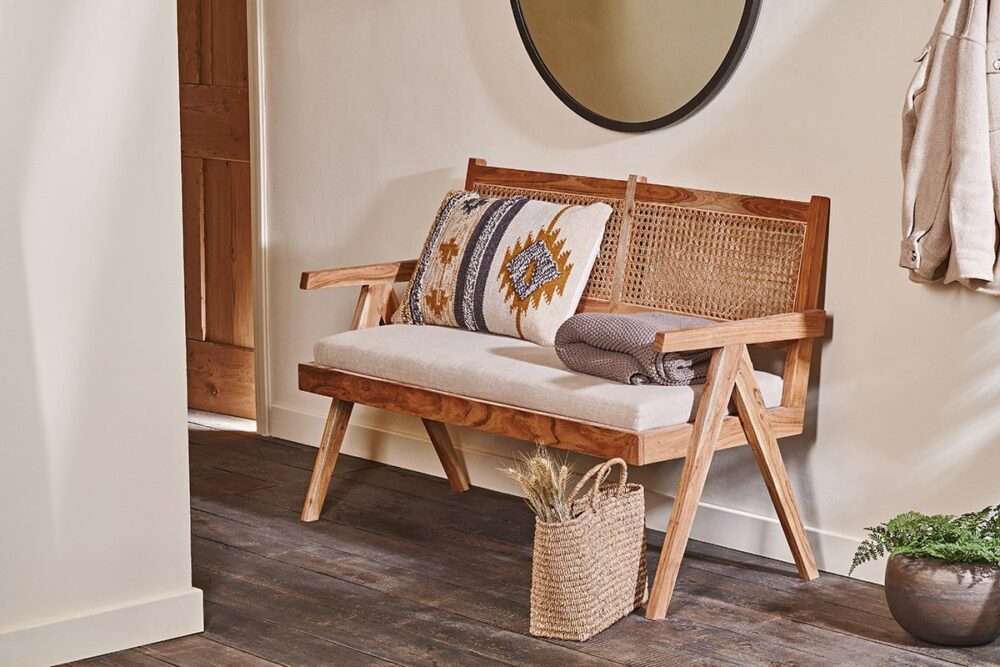 Nalrina Acacia & Cane Sofa - Natural - One Size