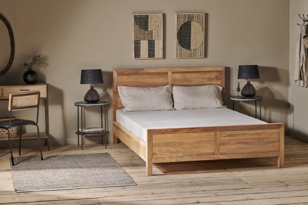 Indali Mango Wood Bed - Natural - Super King