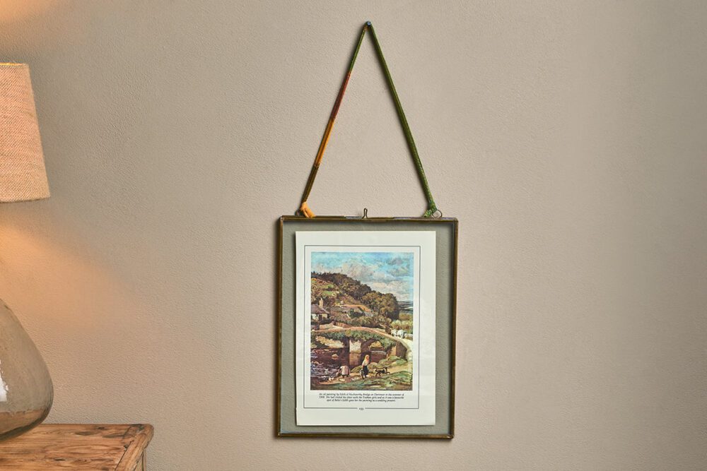 EXTRA LARGE KIKO GLASS FRAME - ANTIQUE BRASS - PORTRAIT 36X29CM