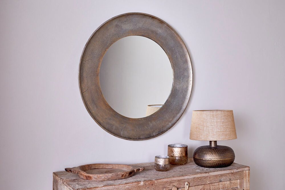 Yakira Mirror - Antique Brass - Large