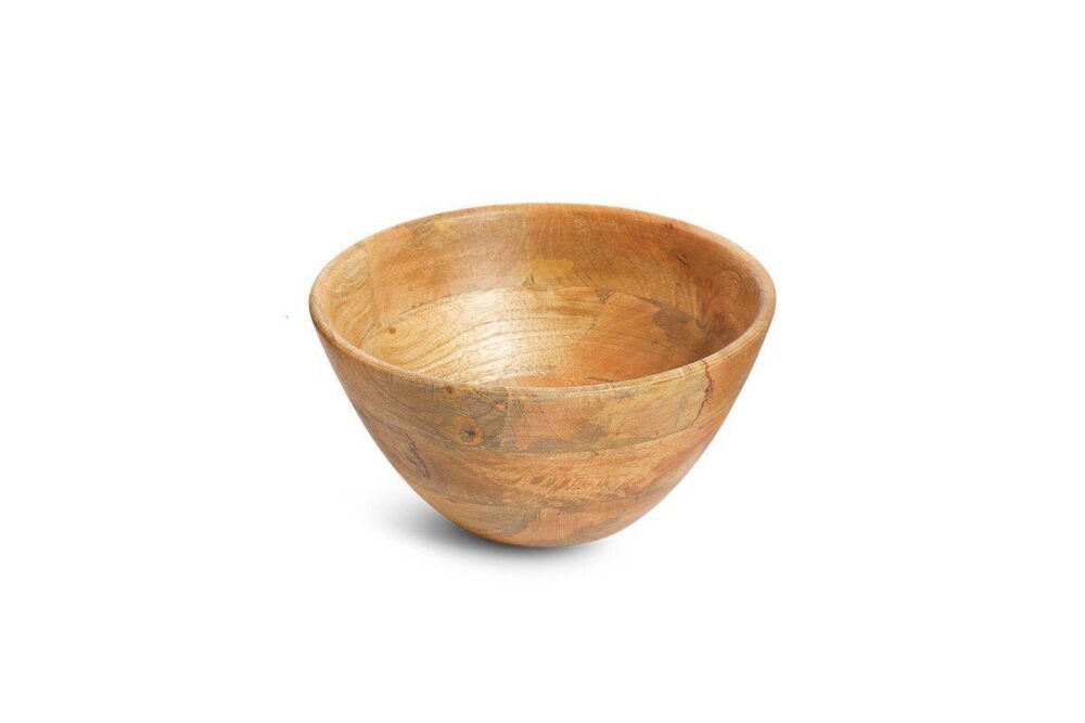 INDUS WOODEN BOWL - NATURAL - LARGE 33 X 33 X 17CM