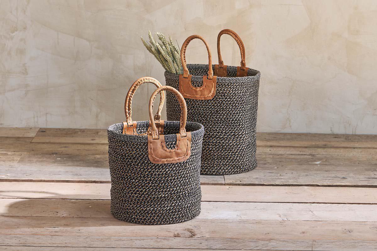 Indra Coil Basket - Charcoal - Large 41 x 38cm (dia)