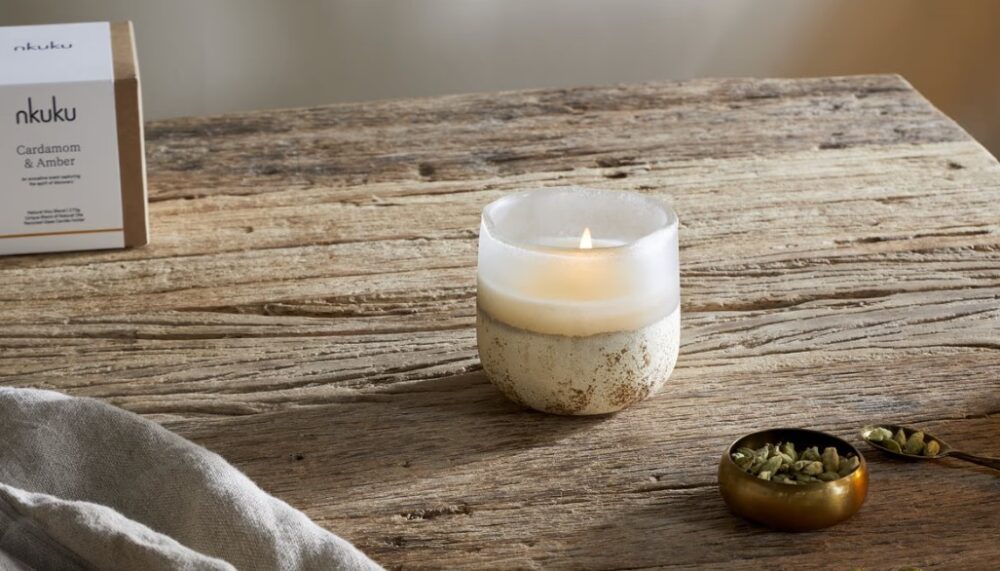 Cardamom & Amber- 1 Wick Scented Candle - Aged Smoke