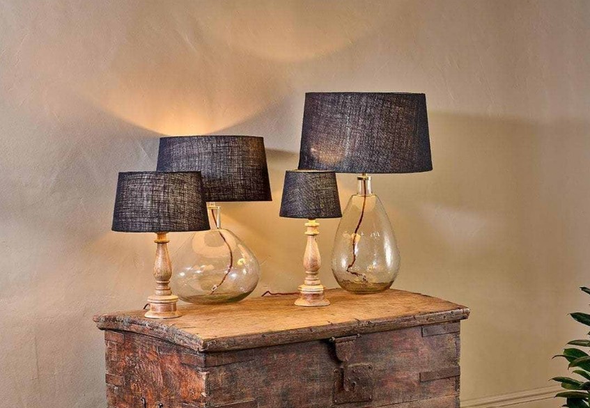 Dia Jute Lampshade - Ink - Large 21.5 x 35/40.5cm (dia)