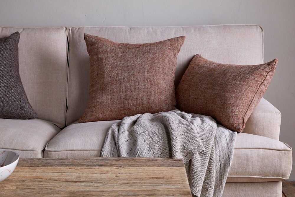 Kana Linen Cushion Cover - Rust - 50 x 50 cm