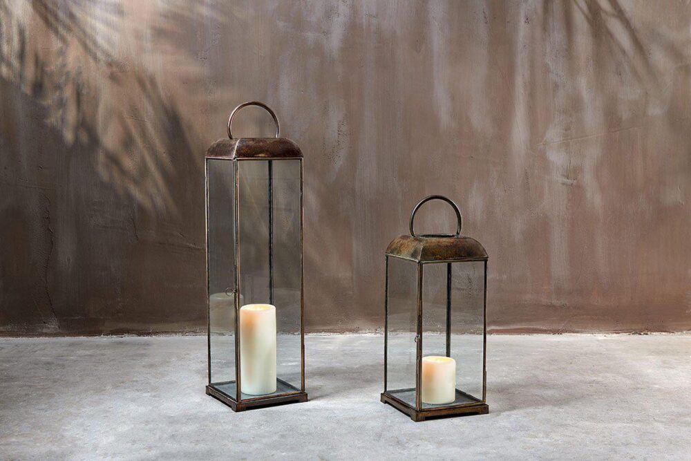 Kaso Lantern - Aged Antique Brass - Large